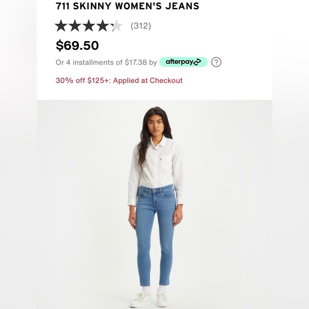 711 Levi’s low rise, skinny jeans